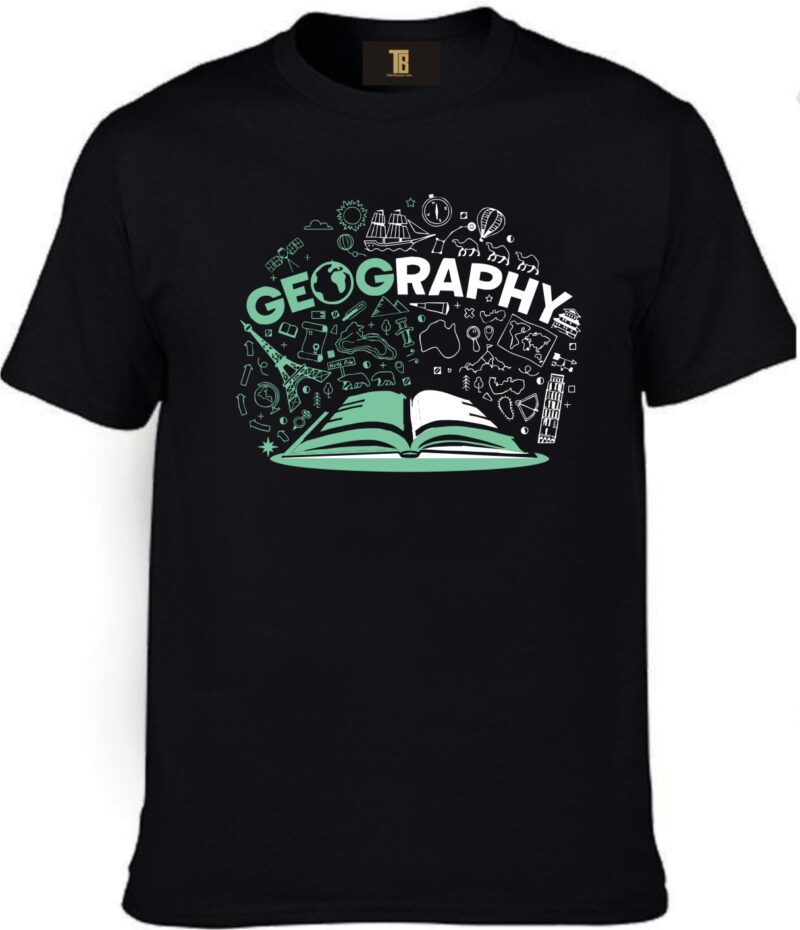 Geography Printed Cotton Printed Unisex T shirt