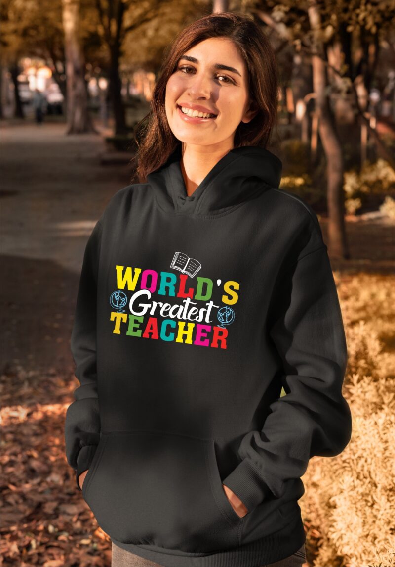 World's Greatest Teacher Cotton Printed Unisex T shirt - Image 13