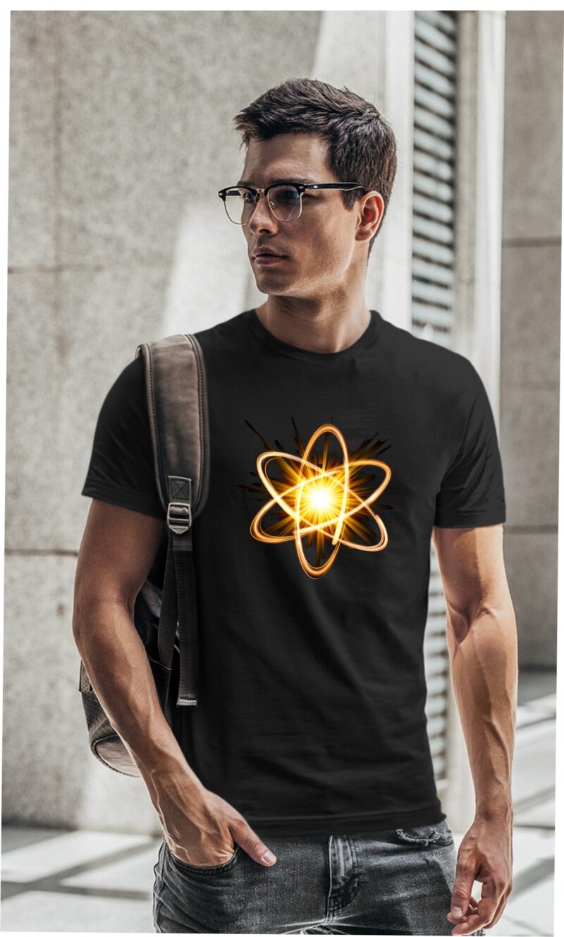 Atom Structure Science Cotton Printed Unisex T shirt - Image 2
