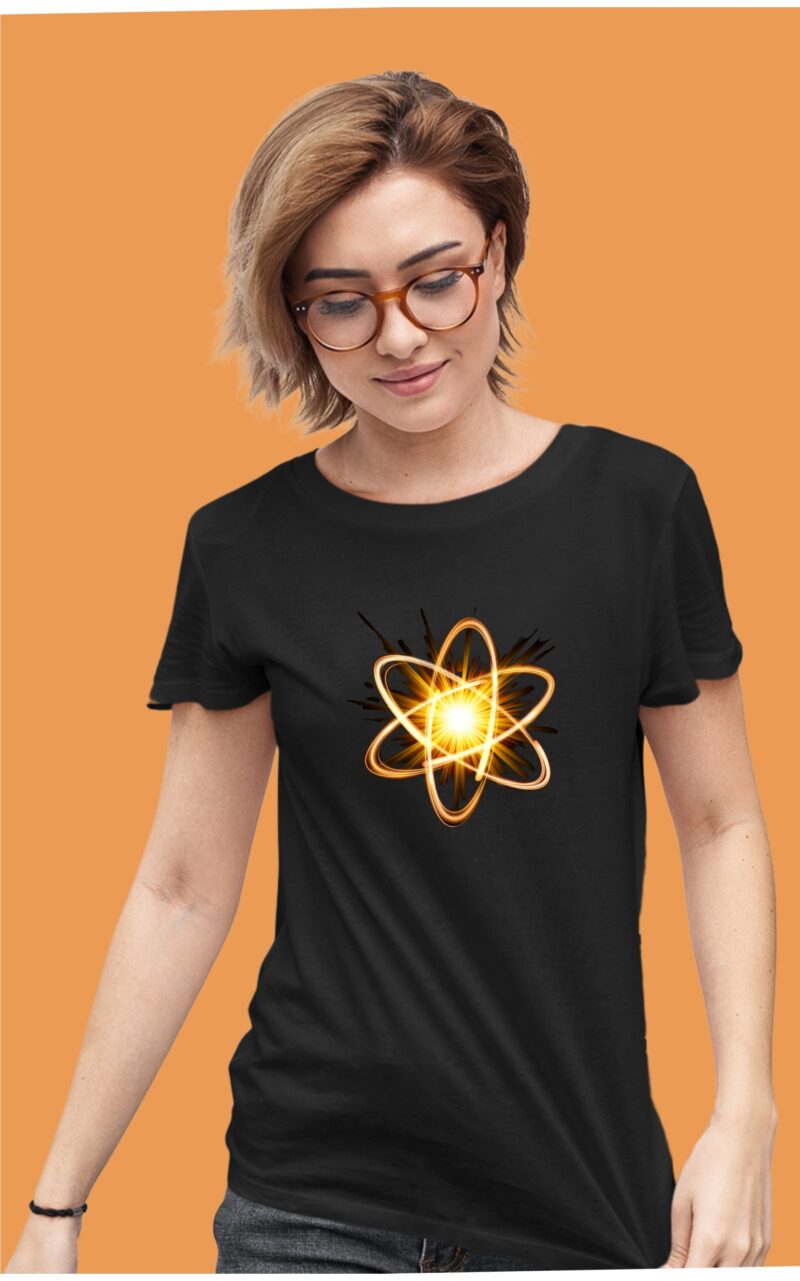 Atom Structure Science Cotton Printed Unisex T shirt - Image 4
