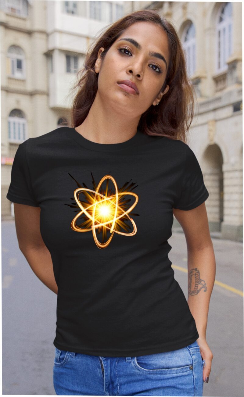 Atom Structure Science Cotton Printed Unisex T shirt - Image 5