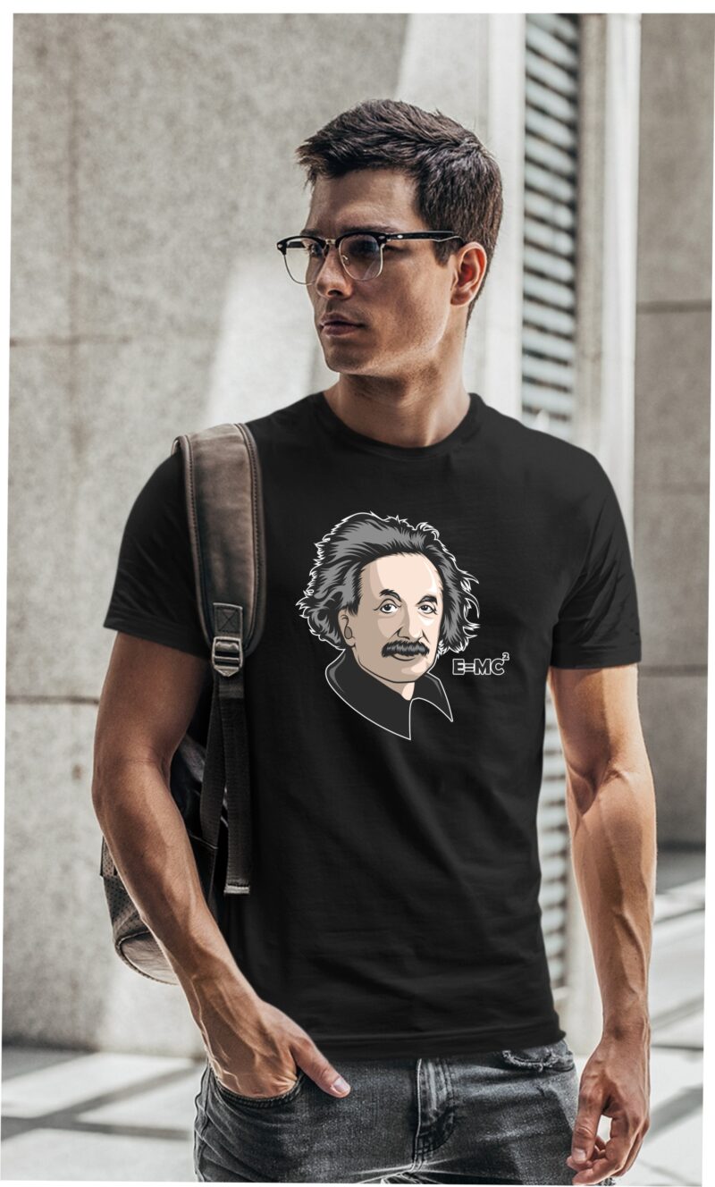 Albert Einsteen E=mc2 Phhysics Subject Cotton Printed Unisex T shirt - Image 2