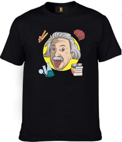 Albert Einsteen Tongue Physics Subject Cotton Printed Unisex T shirt