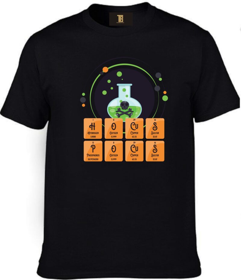 Hocus Pocus Chemistry Periodic Table Elements Cotton Printed Unisex T shirt