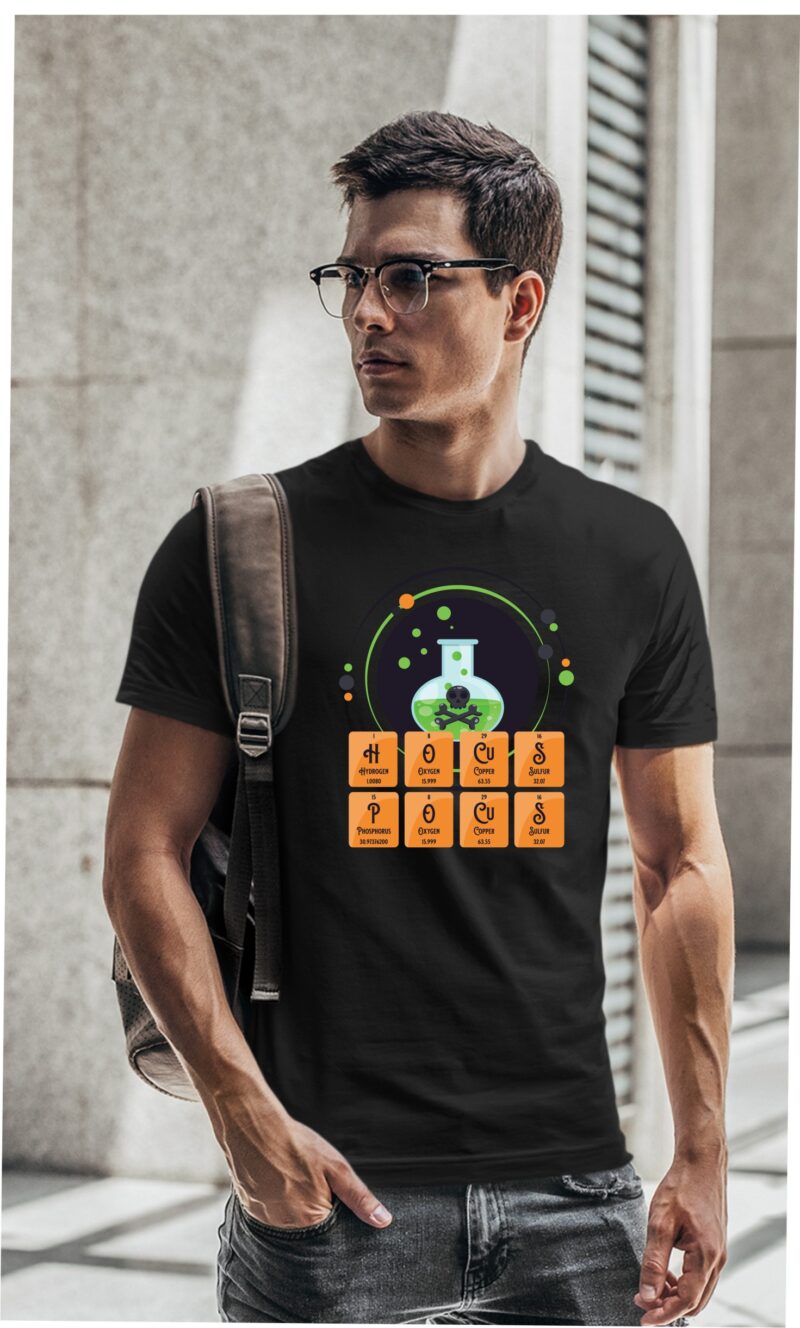 Hocus Pocus Chemistry Periodic Table Elements Cotton Printed Unisex T shirt - Image 2