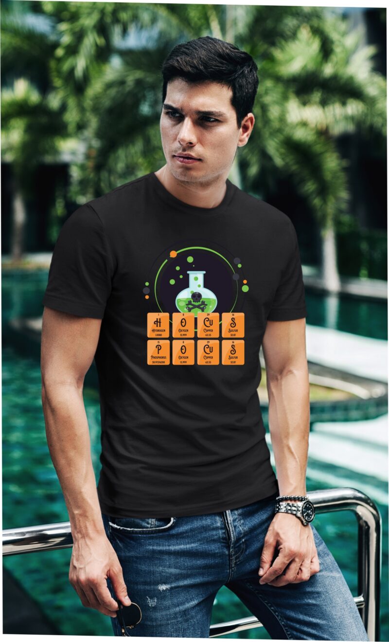 Hocus Pocus Chemistry Periodic Table Elements Cotton Printed Unisex T shirt - Image 3