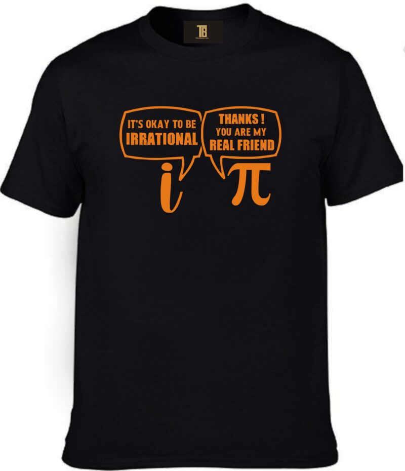 I R Maths Subject Cotton Printed Unisex T shirt