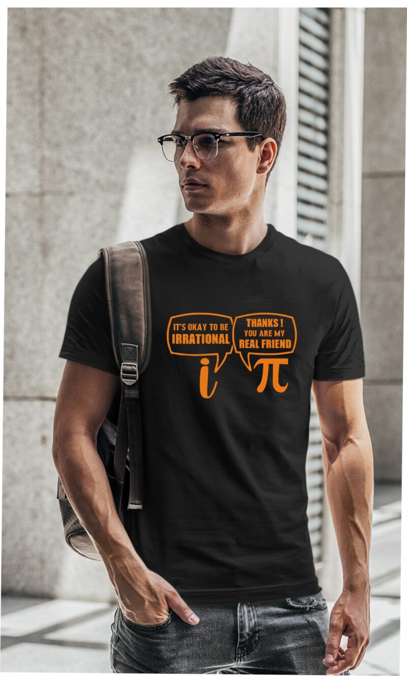I R Maths Subject Cotton Printed Unisex T shirt - Image 2