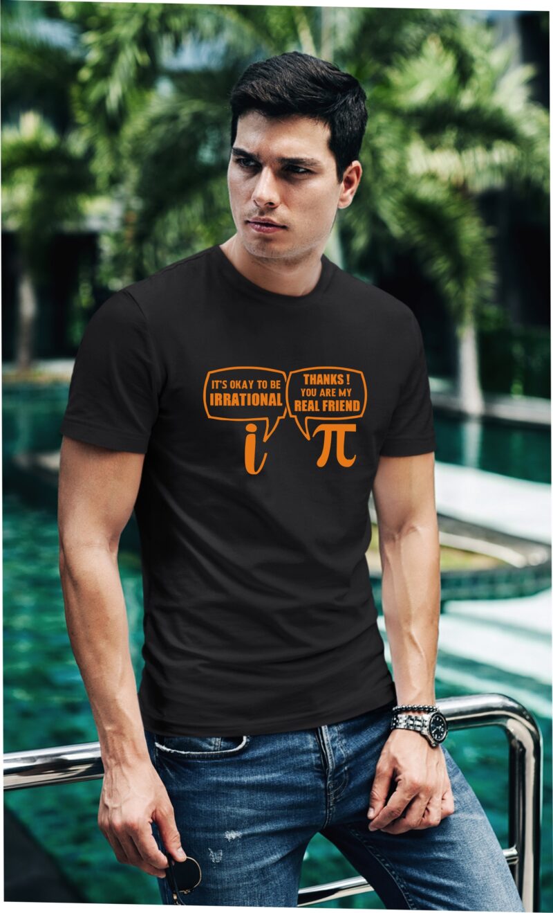 I R Maths Subject Cotton Printed Unisex T shirt - Image 3