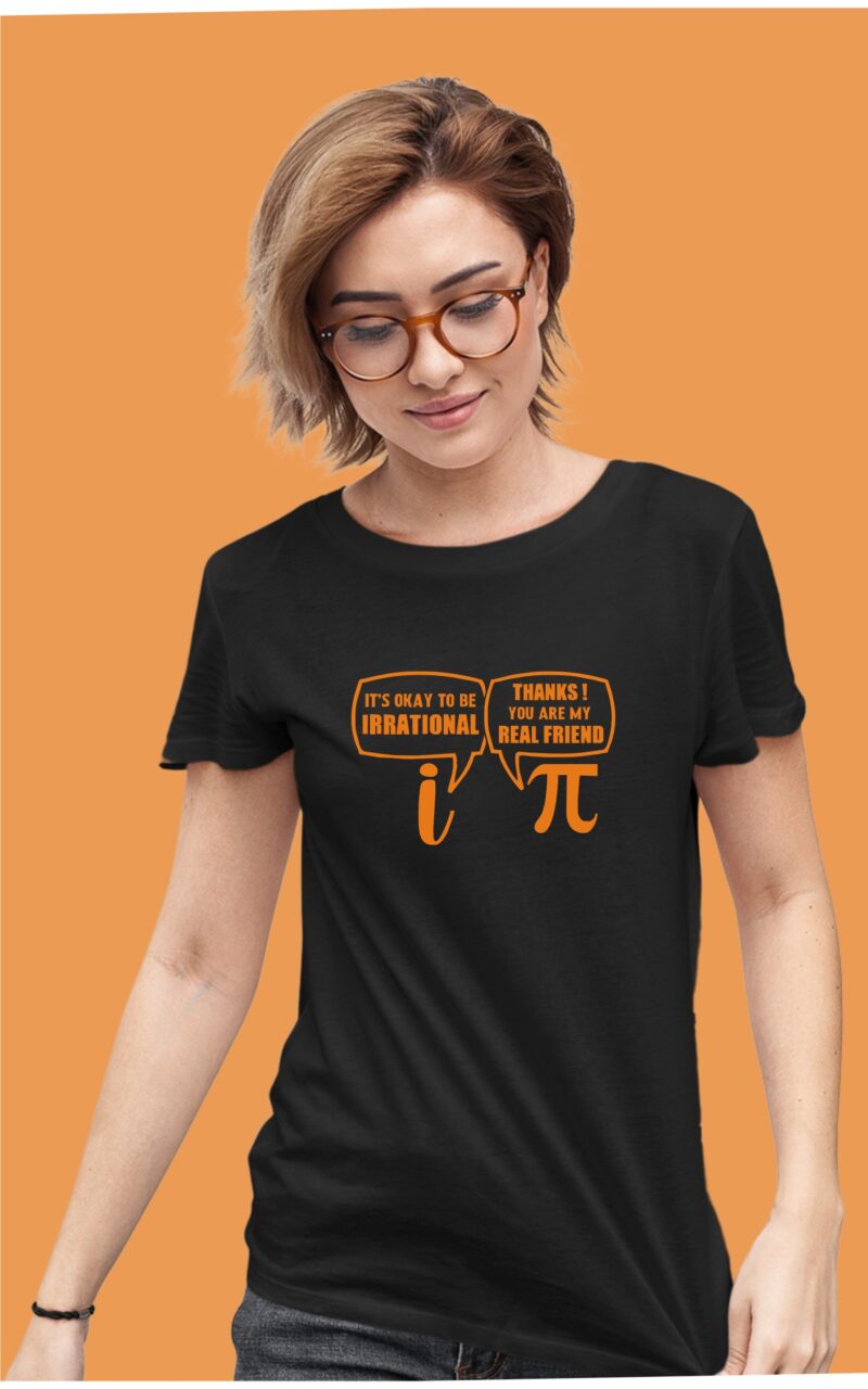 I R Maths Subject Cotton Printed Unisex T shirt - Image 4