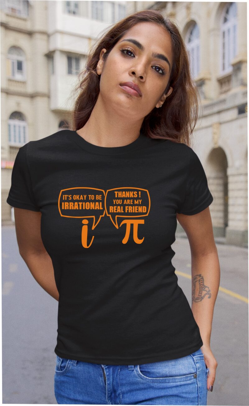 I R Maths Subject Cotton Printed Unisex T shirt - Image 5