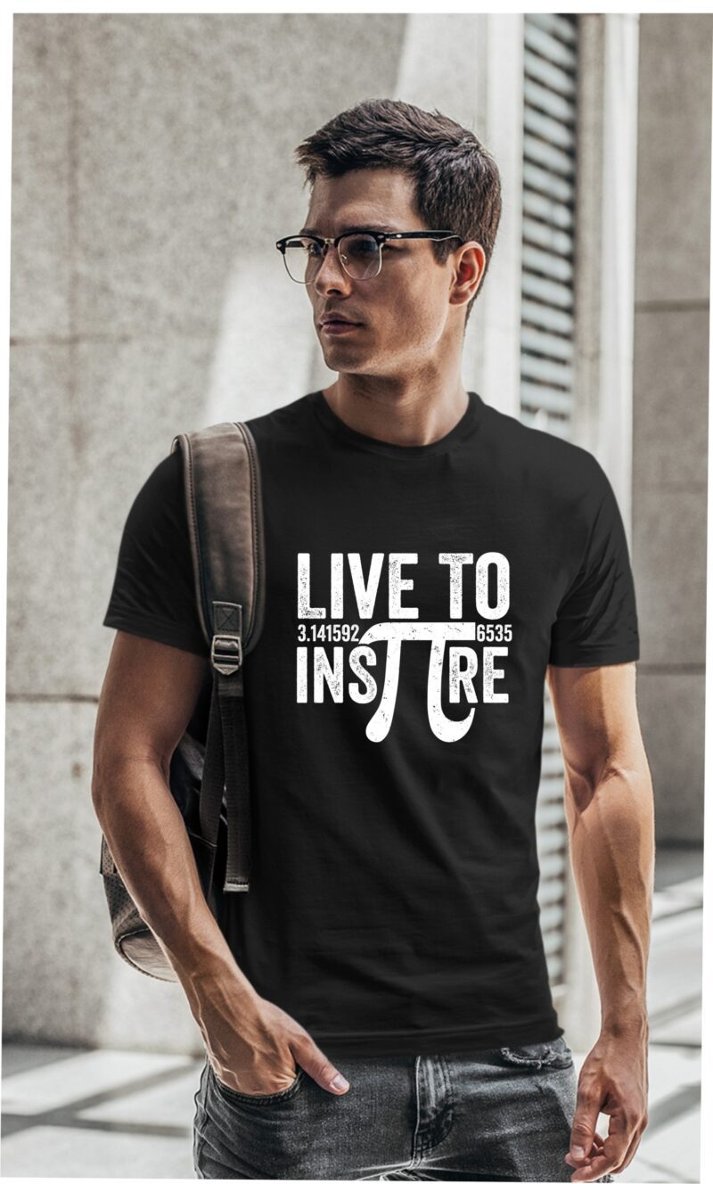 Live To Inspire Pie Cotton Printed Unisex T shirt - Image 2