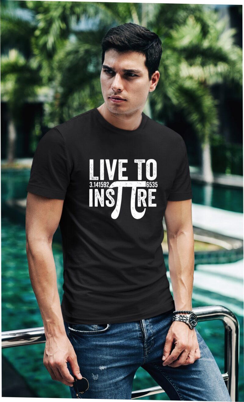 Live To Inspire Pie Cotton Printed Unisex T shirt - Image 3