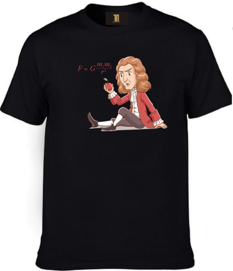 Gravity Newton Apple Cotton Printed Unisex T shirt