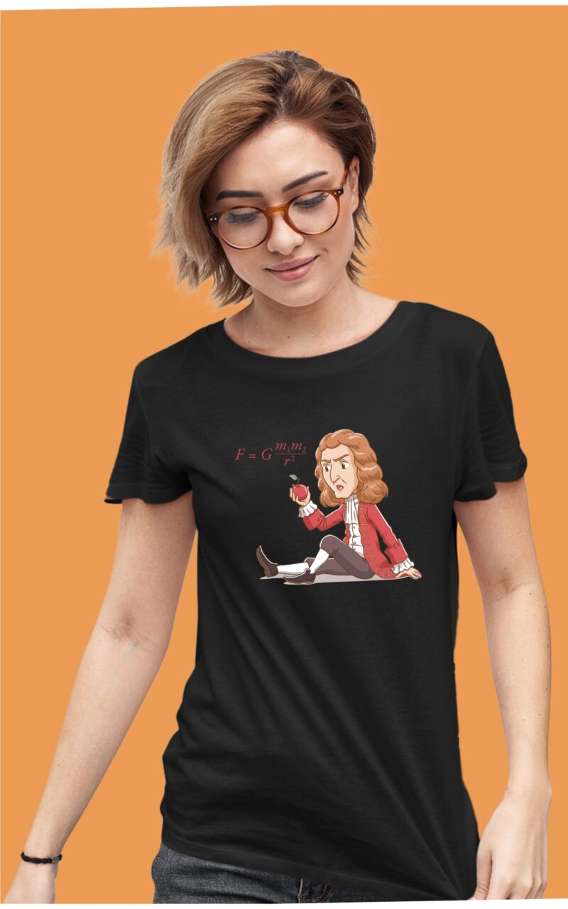 Gravity Newton Apple Cotton Printed Unisex T shirt - Image 5