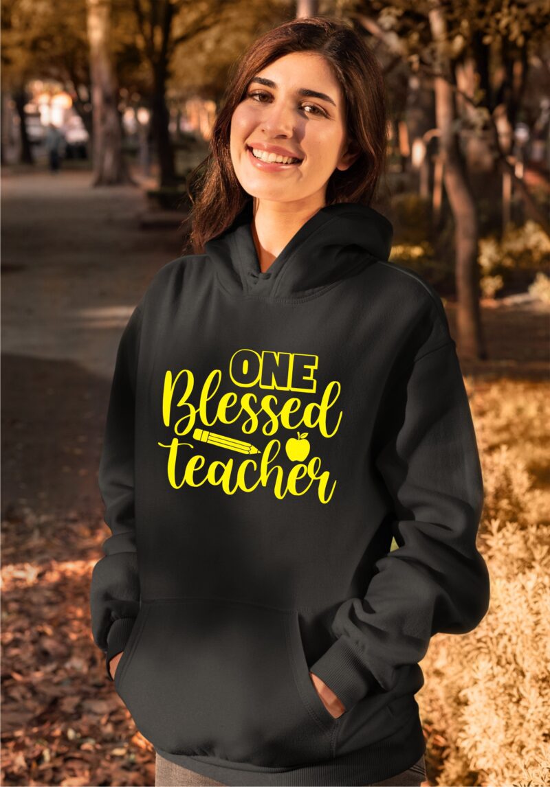 One Blessed Teacher Cotton Printed Unisex T shirt - Image 13