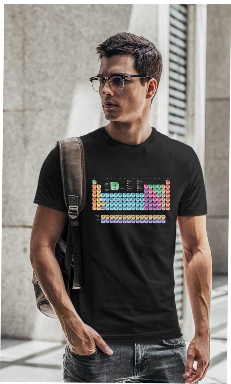 Periodic Table Cotton Printed Unisex T shirt - Image 2