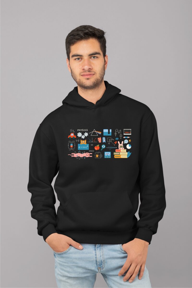 Physics Icons Multi Color Cotton Printed Unisex T shirt - Image 10