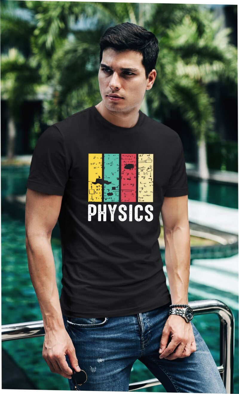 Physics Five Color Cotton Printed Unisex T shirt - Image 3