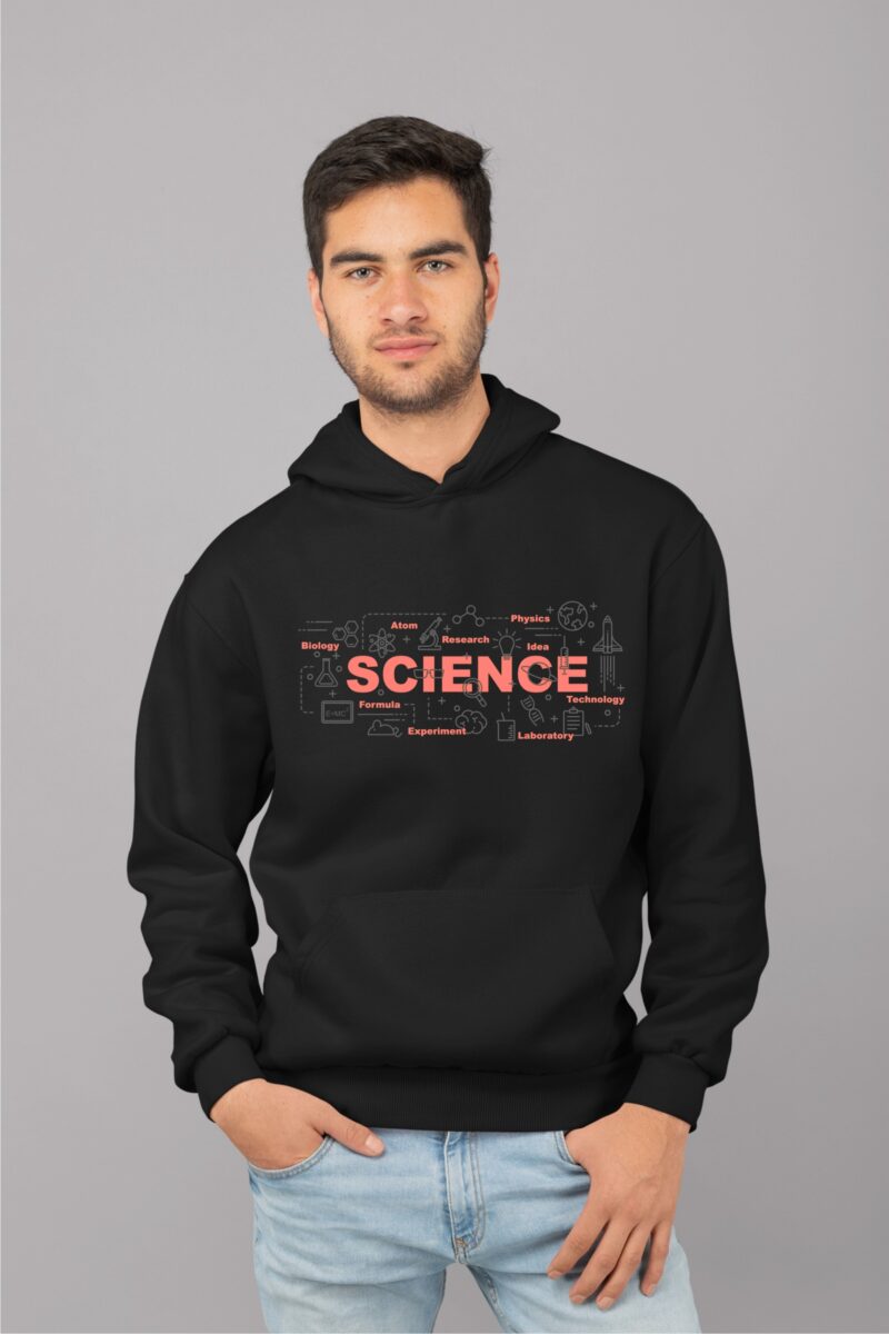 Science Two Color Grey & Pink Cotton Printed Unisex T shirt - Image 10