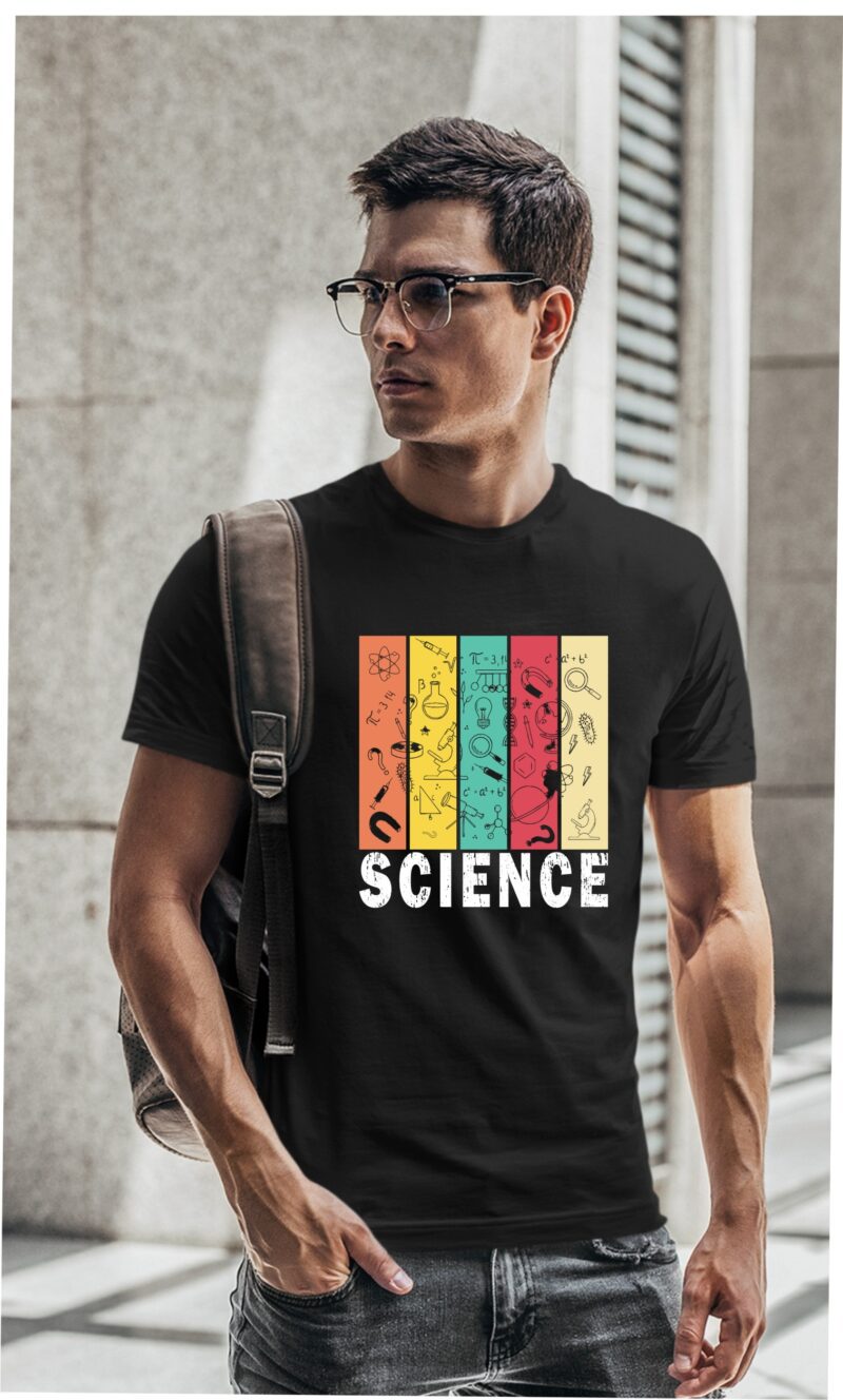 Science With Icons Six Color Cotton Printed Unisex T shirt - Image 2