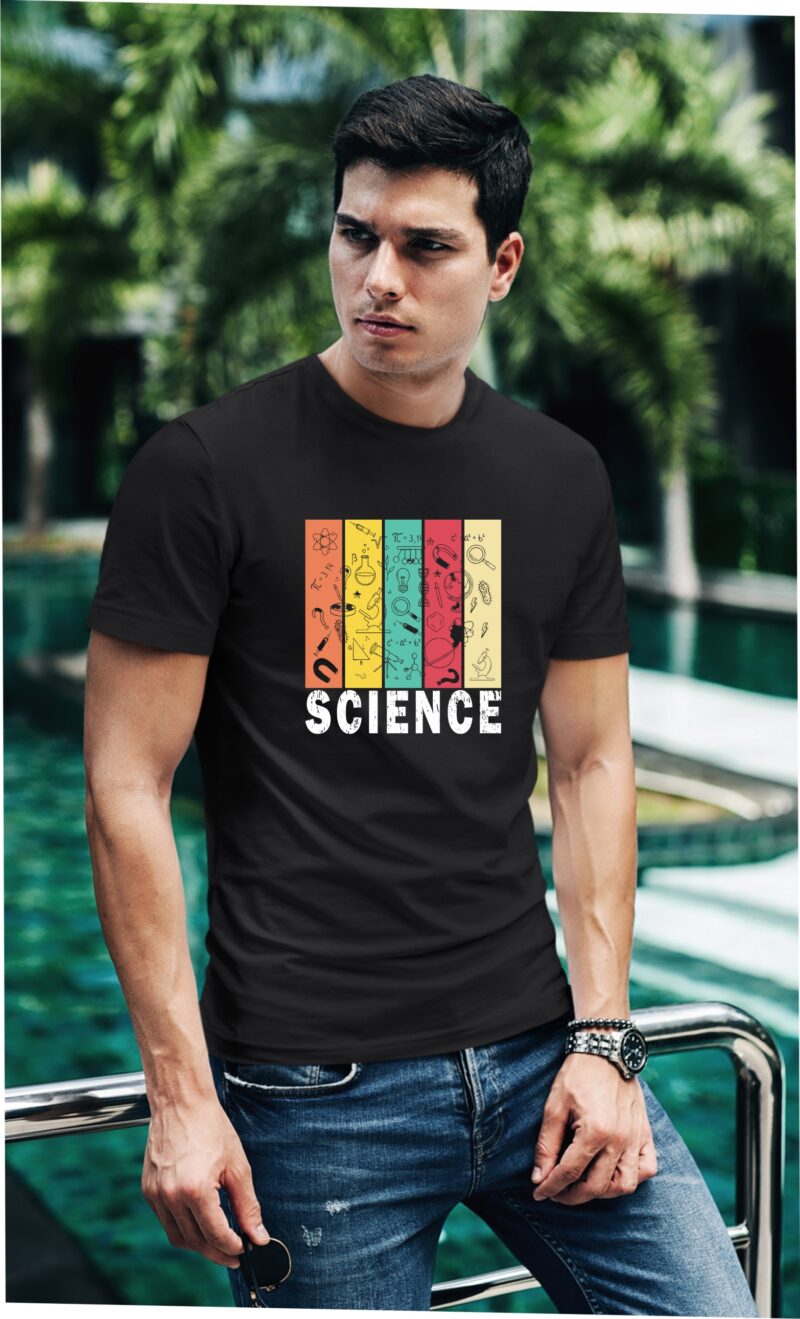 Science With Icons Six Color Cotton Printed Unisex T shirt - Image 3