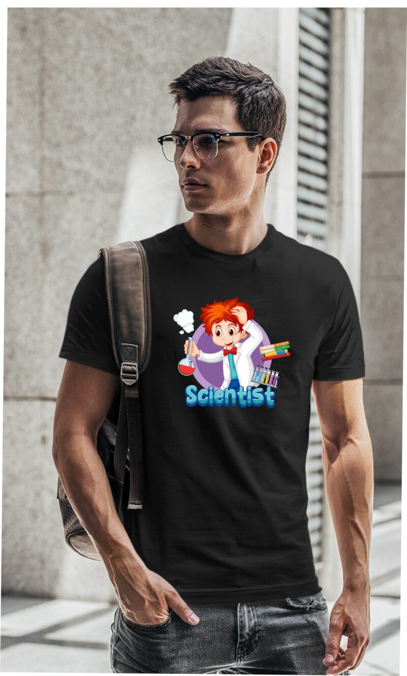 Scientist Cotton Printed Unisex T shirt - Image 2