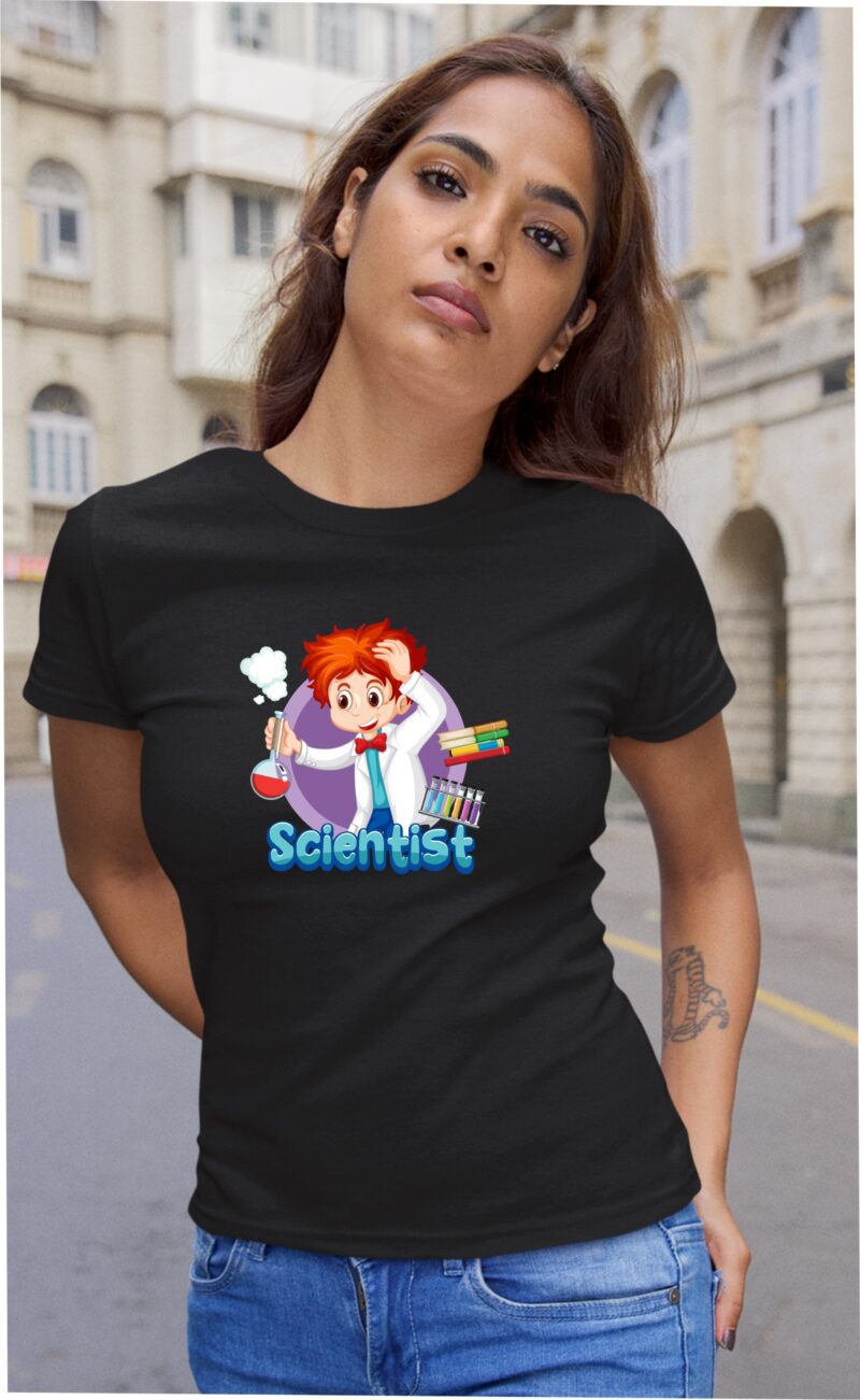 Scientist Cotton Printed Unisex T shirt - Image 5