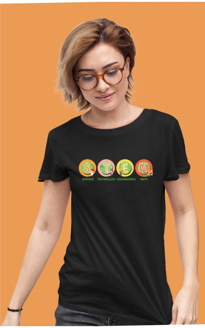 STEM Science Technology Engineering Math Cotton Printed Unisex T shirt - Image 4