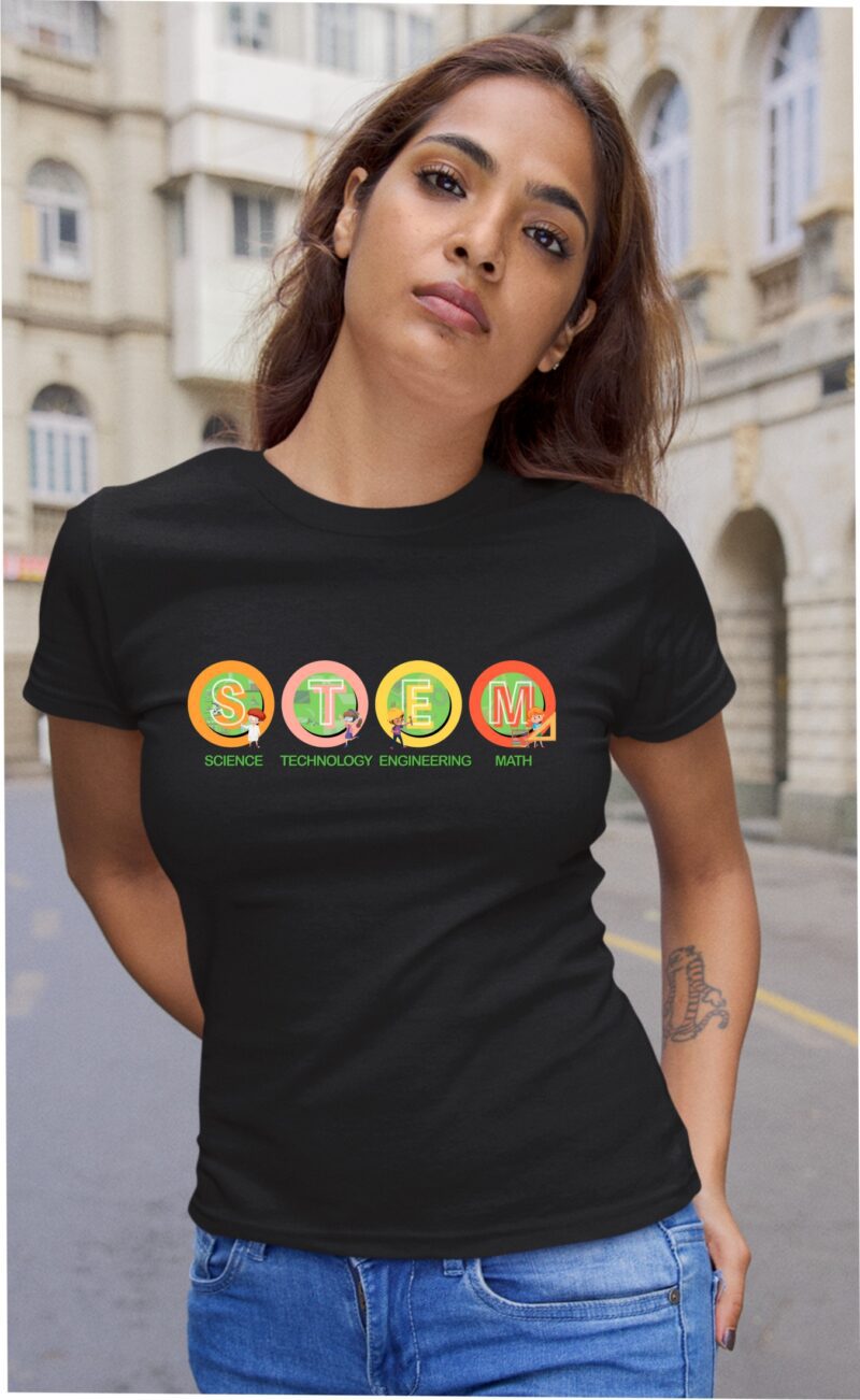 STEM Science Technology Engineering Math Cotton Printed Unisex T shirt - Image 5